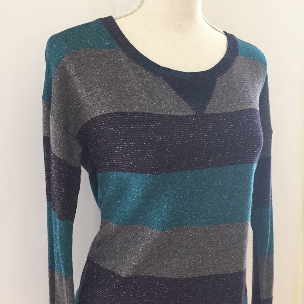 Splendid Sparkle Striped Long Sleeved Top